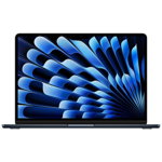Laptop APPLE MacBook Air 13 mrxv3ze/a, Apple M3, 13.6" Retina Display, 8GB, SSD 256GB, 8-core GPU, macOS Sonoma, Midnight, Tastatura layout INT