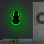 Lampa de perete Snowman 2, Neon Graph, 25x30 cm, verde, Neon Graph