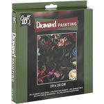 Set creativ cu diamante rotunde Flori Diamond Painting 20x20 cm, Grafix