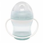 Cana cu capac si manere THERMOBABY THE1658/73, 6 luni+, 180ml, alb-verde