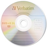 Mediu optic DVD+R DL 8.5GB 8x Argintiu mat, Verbatim
