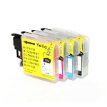 COMPATIBIL ABB-1100NX for Brother printer; Brother LC1100/LC980Y replacement; Supreme; 1 x 29 ml, 3 x 19.5 ml; black, magenta; cyan; yellow, ACTIVEJET