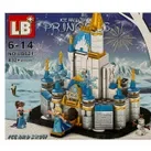 Set de constructie LB Plus, Castel Frozen Ice and Snow cu lumini LED, 432 piese tip lego, OEM