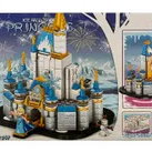 Set de constructie LB Plus, Castel Frozen Ice and Snow cu lumini LED, 432 piese tip lego, OEM