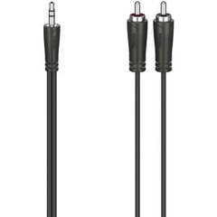 Cablu audio Jack 3.5mm - RCA HAMA 205112, 5m, negru Cablu audio Jack 3.5mm - RCA HAMA 205112, 5m, negru