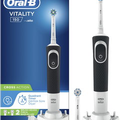 Periuta electrica Oral-B Vitality 100, 7600 rotatii/min, 2D Action, temporizator, acumulator Li-Ion, negru