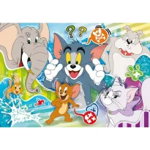 Puzzle Tom and Jerry Characters , 104 piese , 48,5x33,5cm, Negru