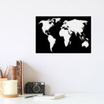 Decoratiune din lemn pentru casa World Map, 3gifts