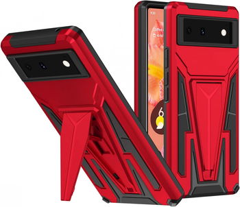 Husa de protectie pentru Google Pixel 6 Ptny, TPR, rosu/negru, 6,4 inchi
