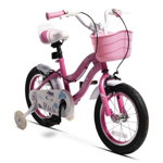Bicicleta copii RICH Baby R1408A, roata 14", frana C-Brake, roz