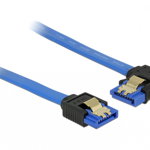 Cablu de conectare cu un conector in linie dreapta si unul inclinat la stanga , Delock , SATA 6 Gb/s , 20cm, Delock