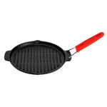 Tigaie grill rotunda, 23cm, maner Rosu - LAVA, Lava