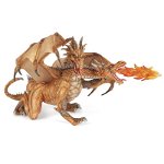 Figurina Papo Dragon auriu cu 2 capete Multicolor