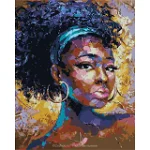 Pictura pe numere Portret 40x50 cm, Frumusete africana, PDP3557, Criando