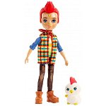 Papusa Enchantimals by Mattel Redward Rooster cu figurina Cluck, Enchantimals