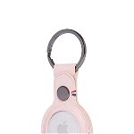 Husa de protectie tip breloc Decoded Leather Keychain compatibila cu Apple AirTag Pink, Decoded