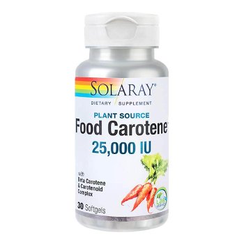 Food Carotene 25000UI 30 capsule moi Solaray, natural, Secom, Solaray