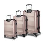 Set 3 valize cu roți și port USB My Valice LASSO Travel Set, roz