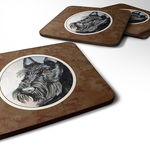 Caroline`s Treasures Carolines Comori 7047FC Scottish Terrier Foam Coaster Set de 4 Multicolore 3 1/2 x 3 1/2, 