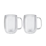 Set 2 cani cafea, cu perete dublu, sticla, 355ml, "Sorrento Plus" - Zw, Zwilling