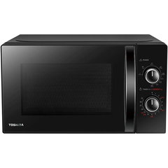 Cuptor cu microunde Toshiba MW-MG20PBK, 20 litri, 800 W, 6 nivele de putere, control mecanic, grill, functie decongelare, timer, negru