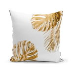 Față de pernă Minimalist Cushion Covers Gold Gray Leaves, 45 x 45 cm