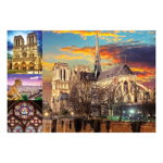 Puzzle Educa - Collage - Notre Dame de Paris, 1.000 piese (18456), Educa