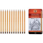 Creioane Tehnice grafit fara guma, mina HB-10H, 1500, 12buc/cutie metal, Koh-I-Noor