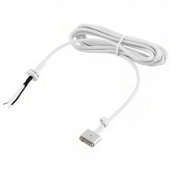 Cablu alimentare magnetic tip T pentru incarcator Magsafe 2 de 60W MacBook Pro Retina, MacBook Air, 1m, alb
