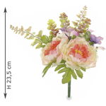 Buchet artificial peonia roz somon 24 cm, Decorer