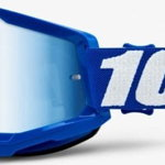 100% ochelari de protecție 100% STRATA 2 BLUE (lentilă anti-aburire cu oglindă albastră, LT 53%+/-5%) (NOU), 100%