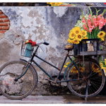 Puzzle cu 500 de piese - Bicicleta cu flori, 