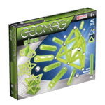 Set de constructie cu piese magnetice fosforescente - GEOMAG, 1