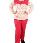 Pijama alb cu fucsia - cod 45823, 