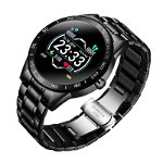 Ceas smartwatch techstar® lige, premium, 1.3 inch ips, bratara otel inoxidabil, ip67, bluetooth 4.0, monitorizare tensiune, puls, negru