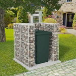 Gabion unic îngrădire pubelă, oțel, 110 x 100 x 120 cm