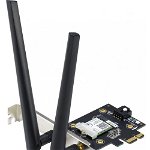 ASUS PCE-AX3000 Wifi AX3000 Bluetooth 5.0 PCIe adapter, WI-FI 6, WPA3, OFDMA. MU-MIMO, Standarde retea: WiFi 6 (802.11ax), Viteza: 3000Mbps, 2 x antene externe., Asus