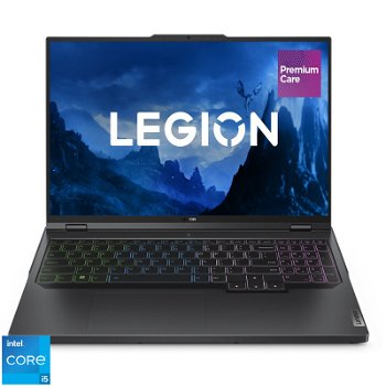 Laptop Lenovo Gaming 16'' Legion Pro 5 16IRX8, WQXGA IPS 240Hz G-Sync, Procesor Intel® Core™ i5-13500HX (24M Cache, up to 4.70 GHz), 16GB DDR5, 1TB SSD, GeForce RTX 4060 8GB, No OS, Onyx Grey, 3Yr Onsite Premium Care, Lenovo