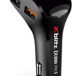 Modulator FM Xblitz X300 PRO, functie CarKit, Bluetooth, 3 x USB, Quick Charge 3.0, Aux, slot card MicroSD, 12/24 V, microfon incorporat, negru