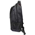 Ghiozdan laptop, 46cm, 4 fermoare, intaritura spate, negru, 