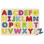 Puzzle alfabet, lemn, Goki, Goki