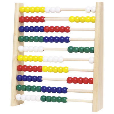 Numărătoare cu 100 de bile colorate din lemn - Abac, edituradiana.ro