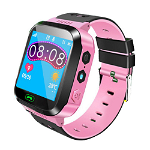 Ceas Smartwatch pentru copii Loomax cu functie telefon, apel video, localizare GPS, istoric traseu, pedometru, apel de monitorizare, camera, Android, Roz, Loomax