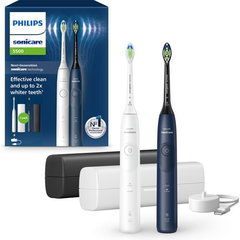 Set de periuțe de dinți electrice Philips - Sonicare 5500, albă/albastră Set de periuțe de dinți electrice Philips - Sonicare 5500, albă/albastră