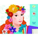 Colaj creativ cu flori colorate Djeco, Djeco