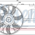 Ventilator radiator (cu carcasa) MERCEDES Clasa A (W168) 1.4 1.6 1.7D intre 1997-2004, NISSENS