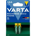 Set 2 acumulatori NiMH, AAA, 1,2 V, 800 mAh, Varta Professional Phone Power, Varta