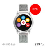 Smartwatch ZeCircle 2 Premium Flat Milanese Argintiu