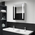Dulap de baie cu oglindă și LED-uri, 50 x 13 x 70 cm, Casa Practica