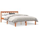 vidaXL Cadru de pat, maro ceruit, 140x200 cm, lemn masiv de pin, vidaXL